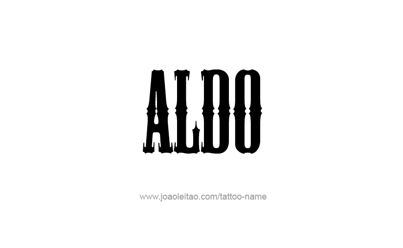 Tattoo Design  Name Aldo   