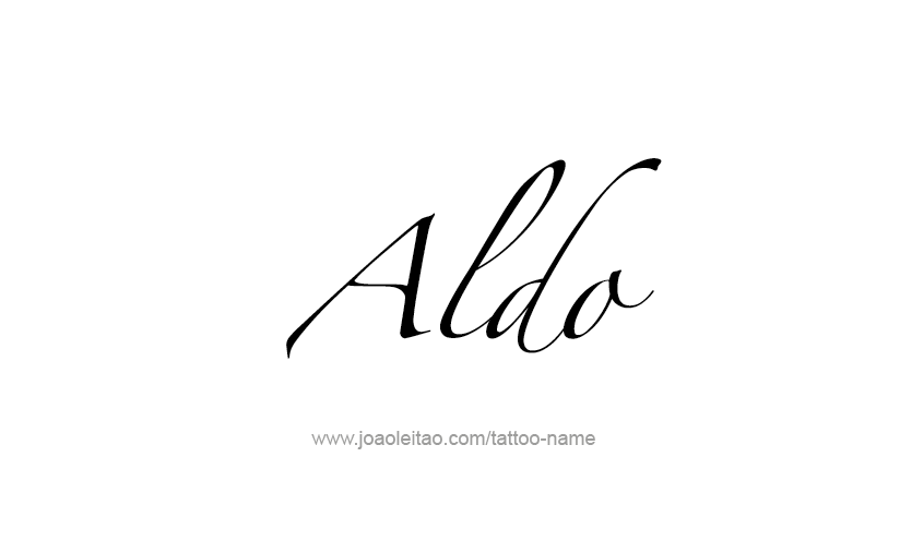 Tattoo Design  Name Aldo   