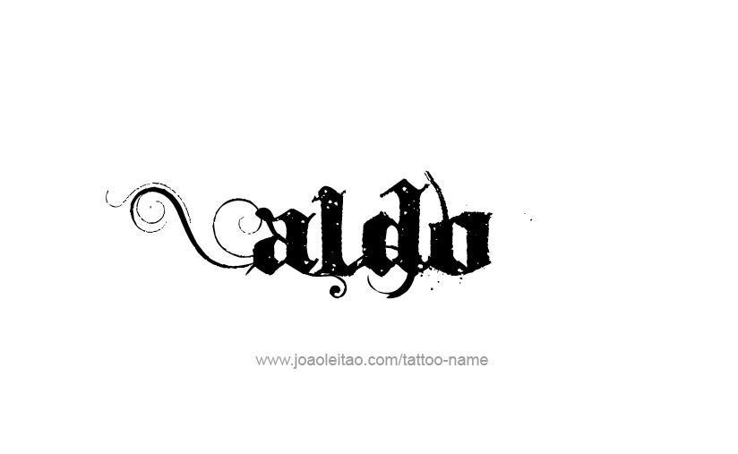 Tattoo Design  Name Aldo   