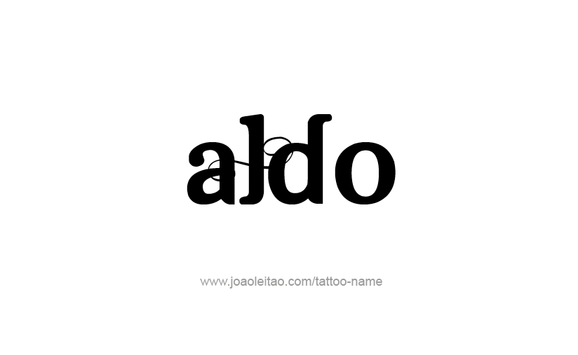 Tattoo Design  Name Aldo   