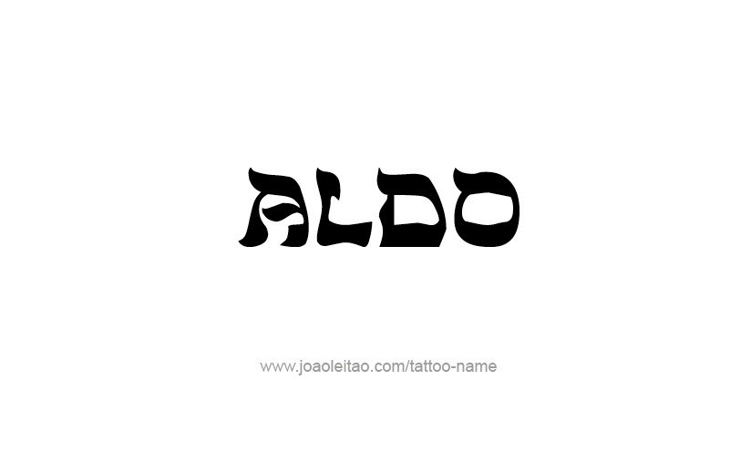 Tattoo Design  Name Aldo   