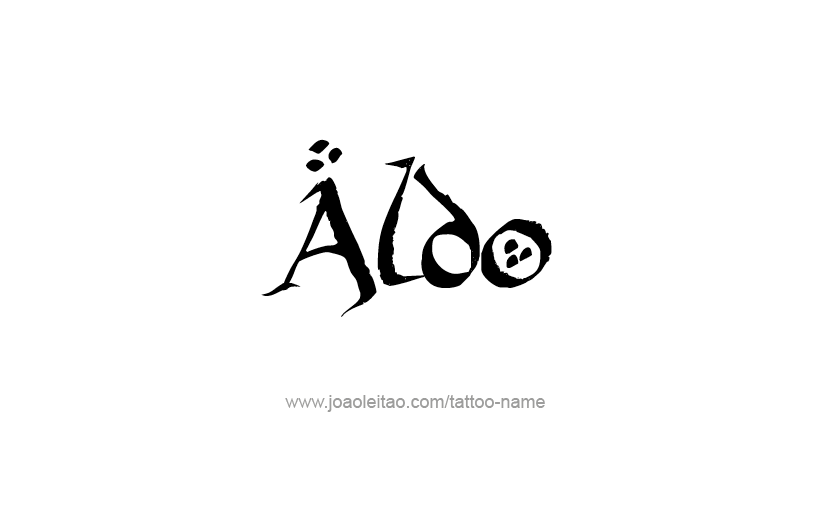 Tattoo Design  Name Aldo   