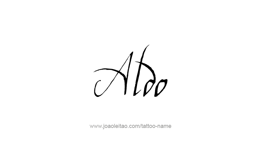 Tattoo Design  Name Aldo   