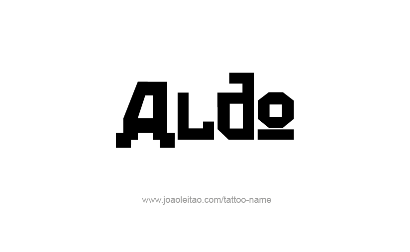 Tattoo Design  Name Aldo   