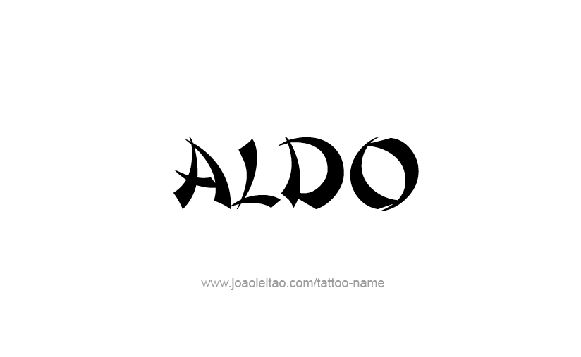 Tattoo Design  Name Aldo