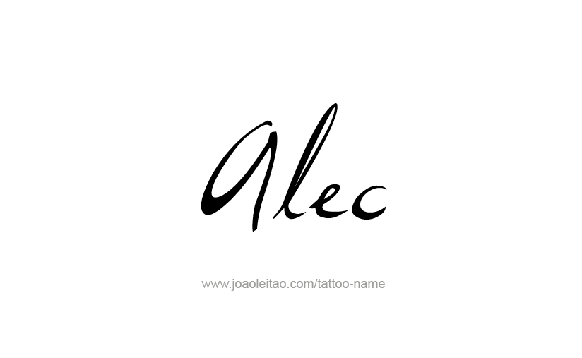 Tattoo Design  Name Alec   