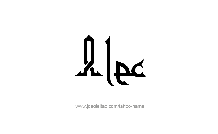 Tattoo Design  Name Alec   