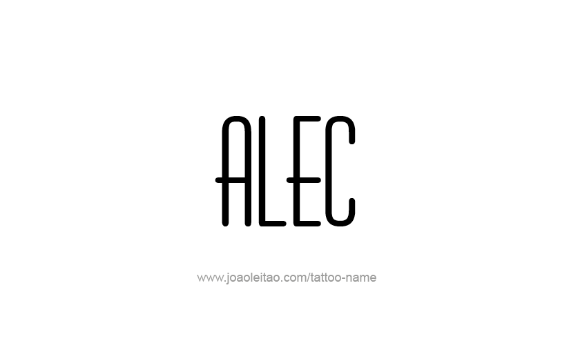 Tattoo Design  Name Alec   