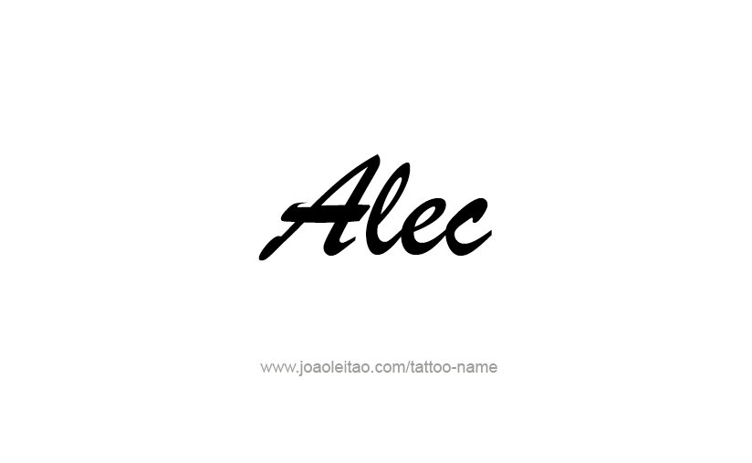 Tattoo Design  Name Alec   