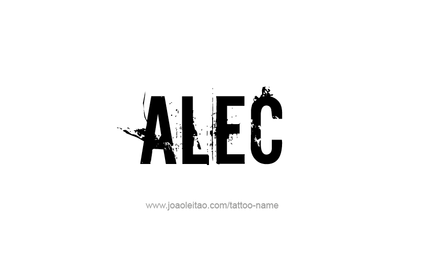 Tattoo Design  Name Alec   