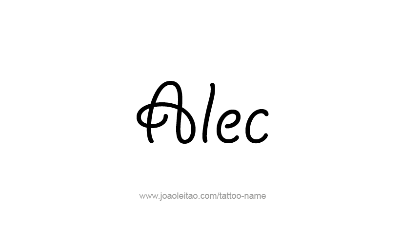 Tattoo Design  Name Alec   