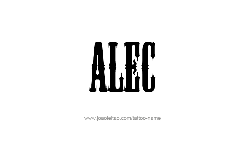 Tattoo Design  Name Alec   