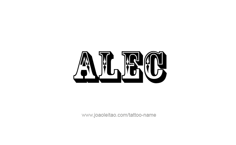 Tattoo Design  Name Alec   