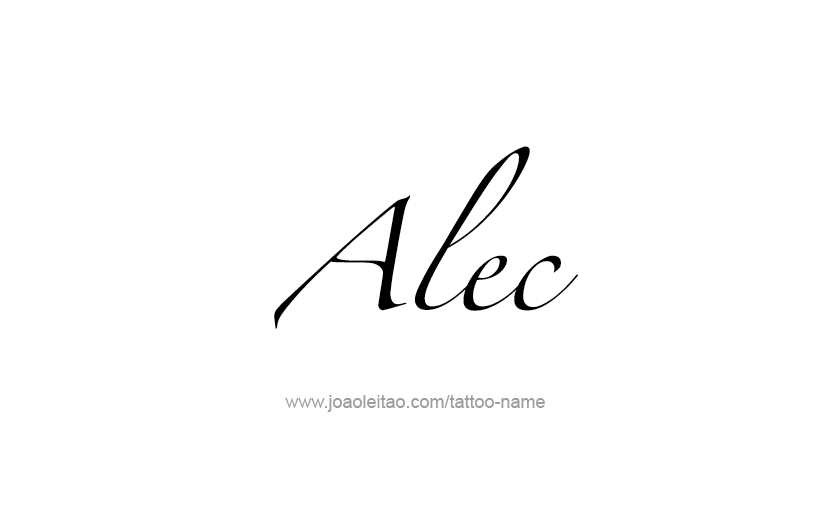 Tattoo Design  Name Alec   