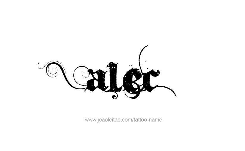 Tattoo Design  Name Alec   