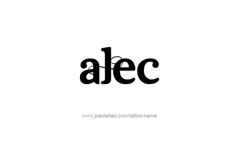 Tattoo Design  Name Alec   