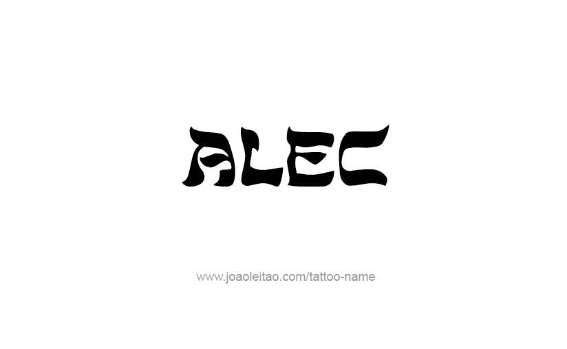 Tattoo Design  Name Alec   