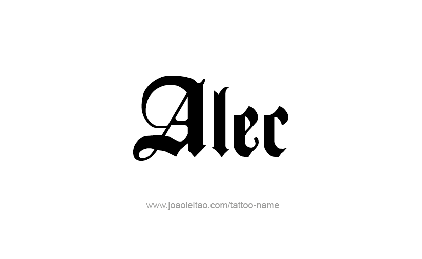 Tattoo Design  Name Alec   