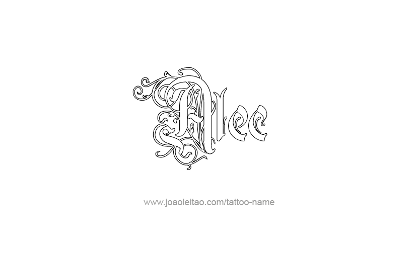 Tattoo Design  Name Alec   