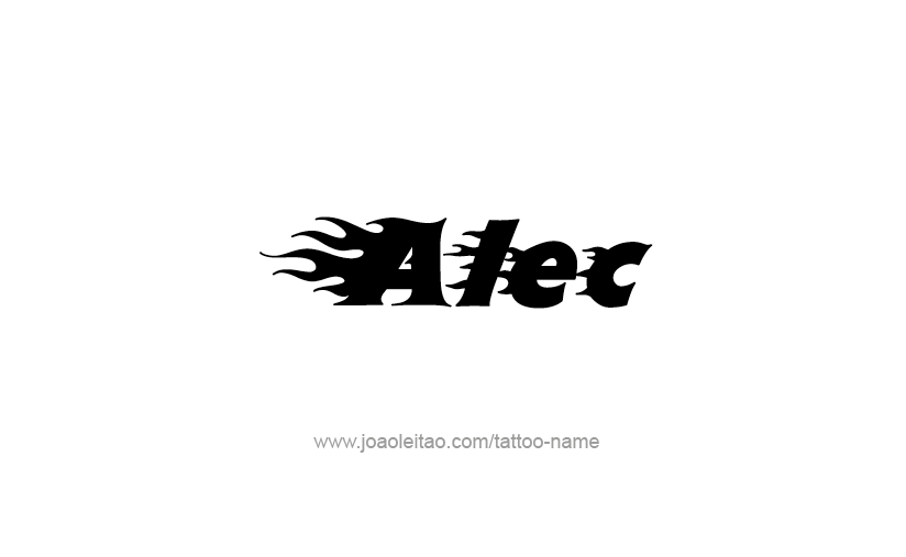 Tattoo Design  Name Alec   