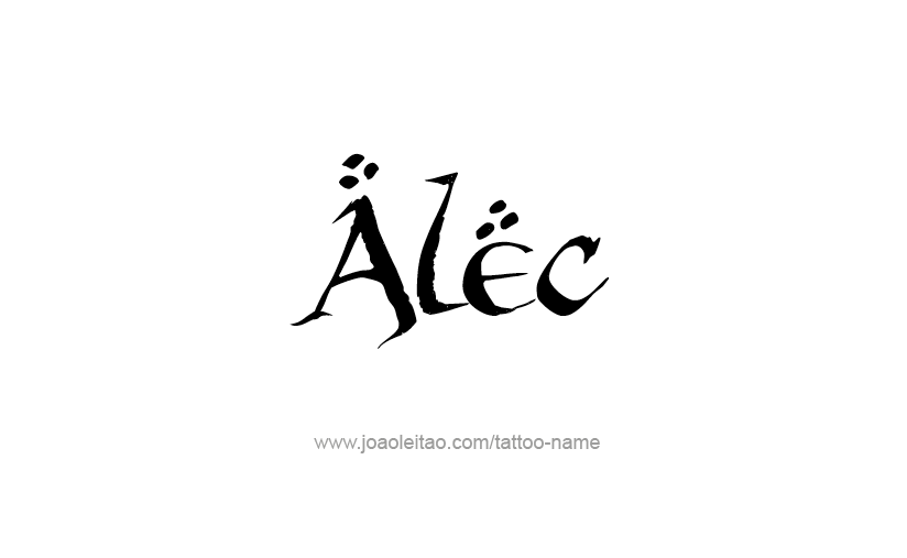 Tattoo Design  Name Alec   