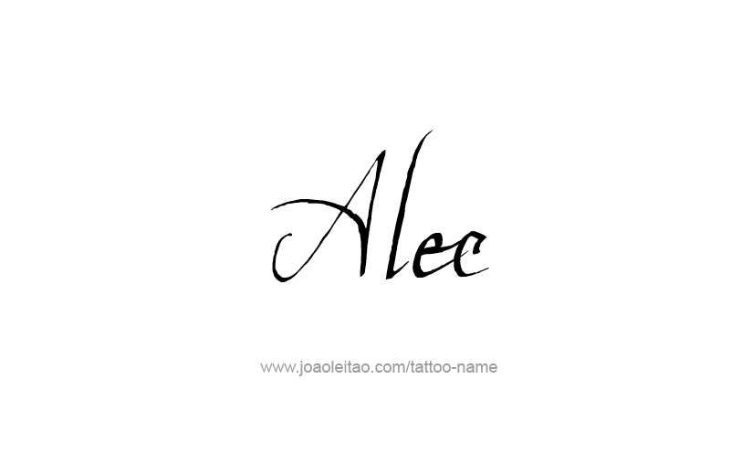 Tattoo Design  Name Alec   