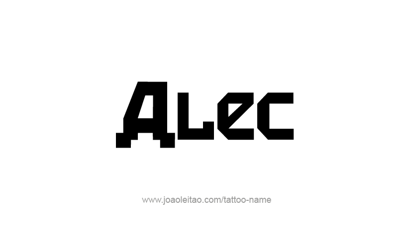 Tattoo Design  Name Alec   