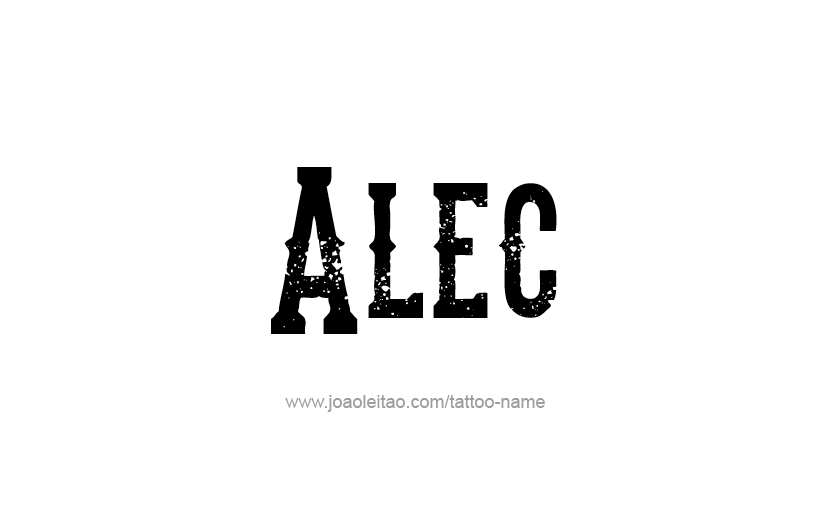 Tattoo Design  Name Alec   