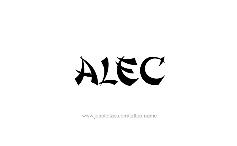 Tattoo Design  Name Alec
