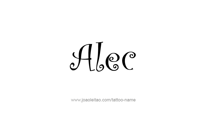 Tattoo Design  Name Alec   