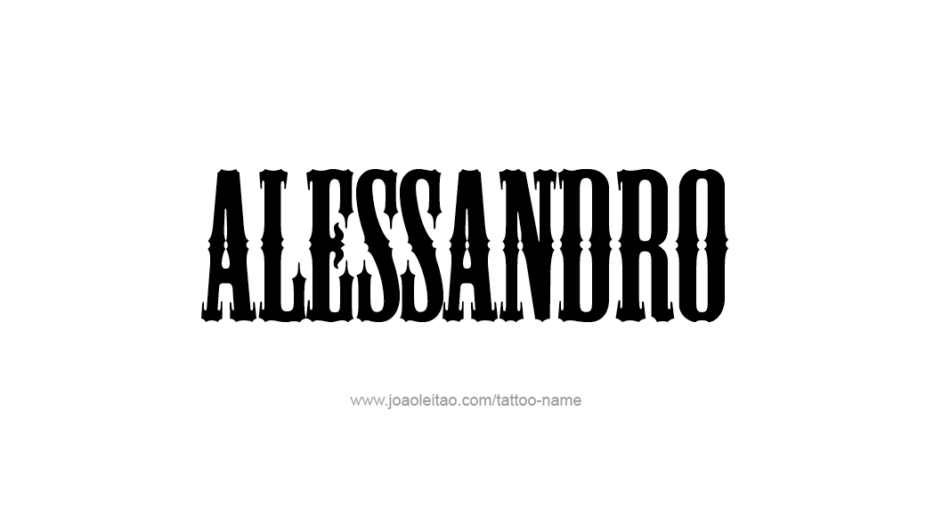 Tattoo Design  Name Alessandro   