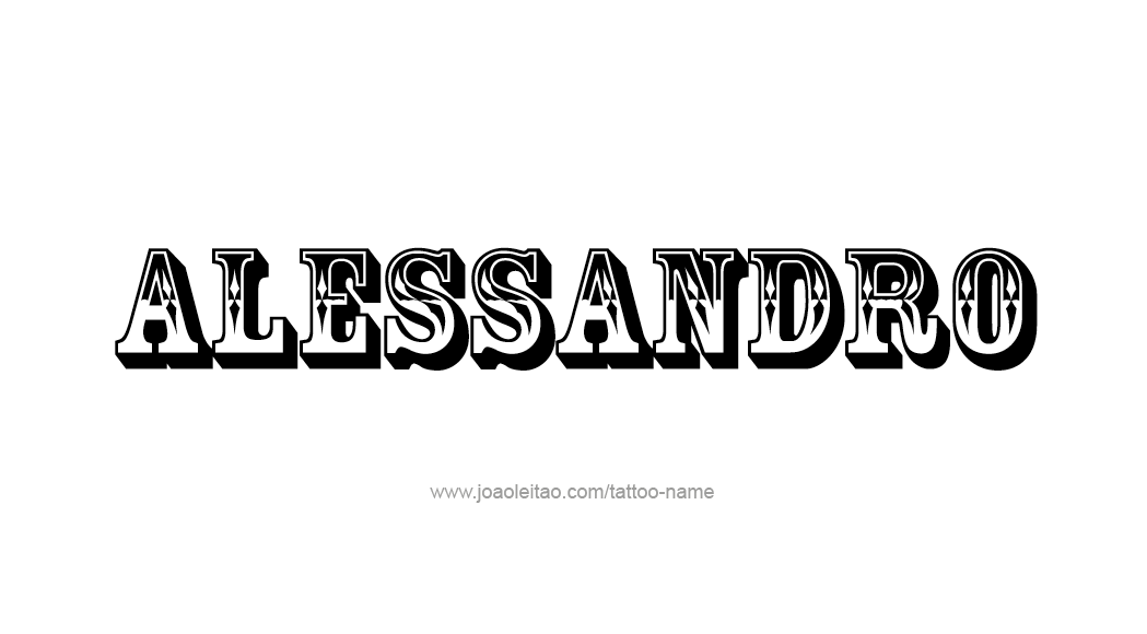 Tattoo Design  Name Alessandro   