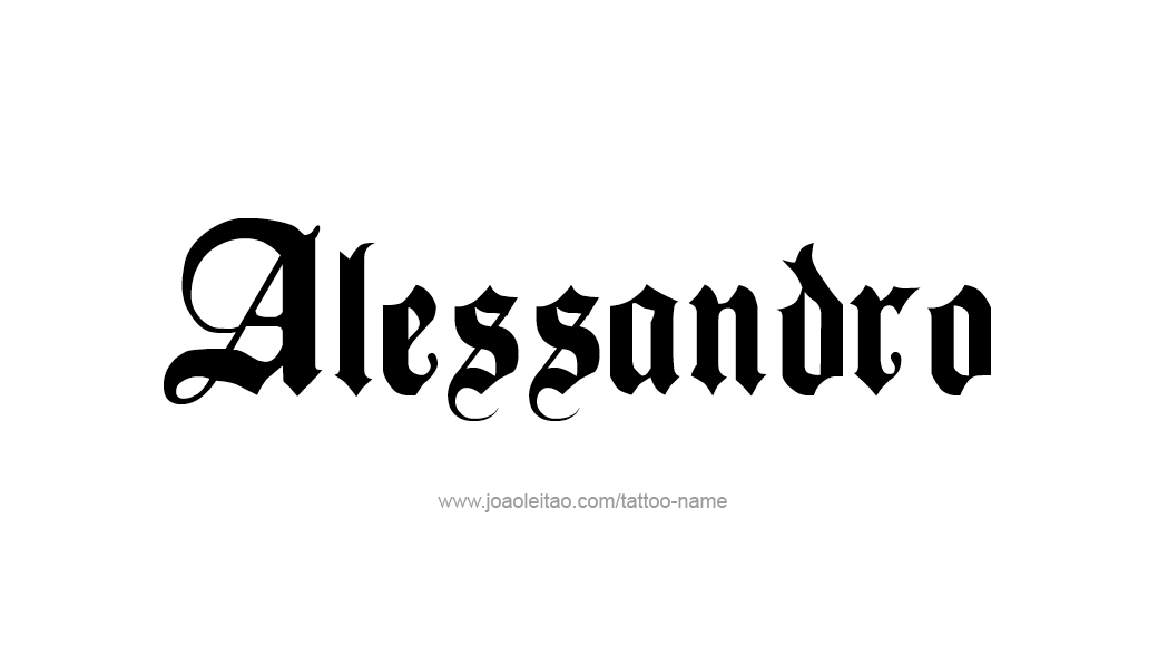 Tattoo Design  Name Alessandro   