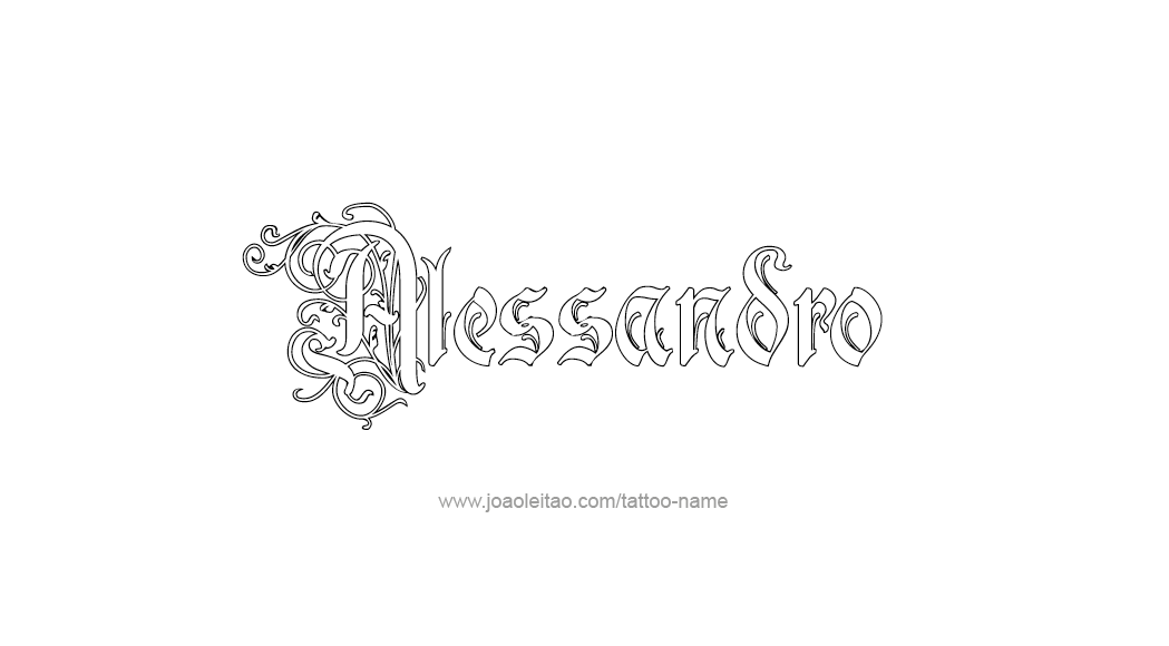 Tattoo Design  Name Alessandro   