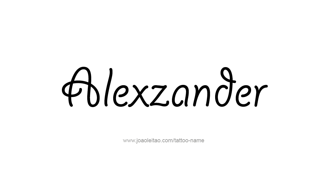 Tattoo Design  Name Alexzander   