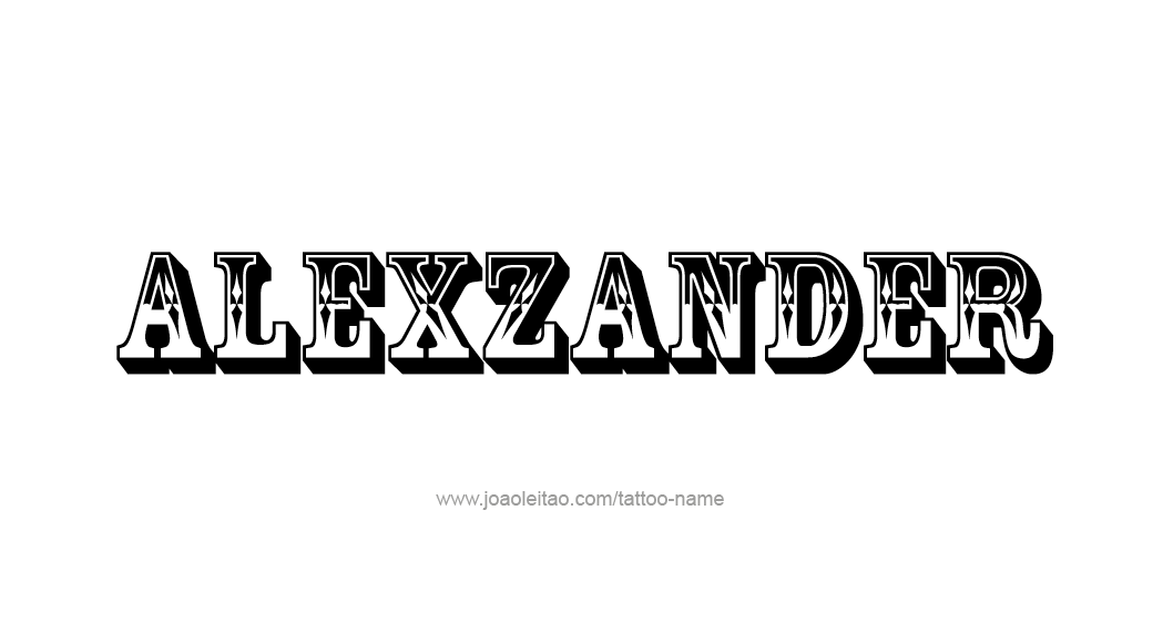 Tattoo Design  Name Alexzander   