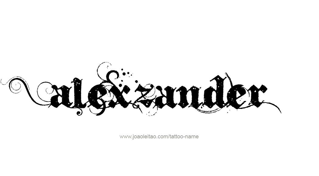 Tattoo Design  Name Alexzander   