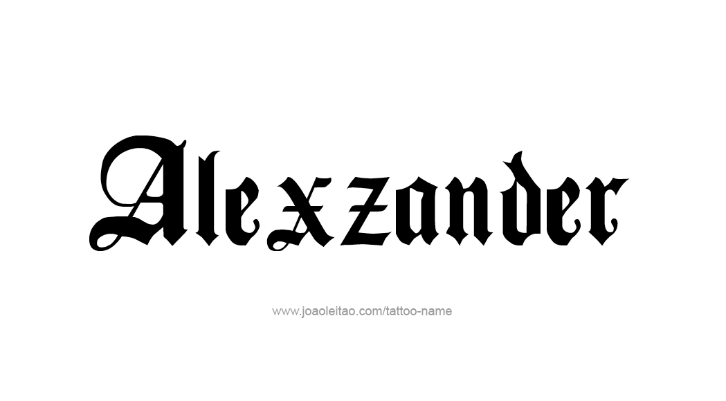 Tattoo Design  Name Alexzander   