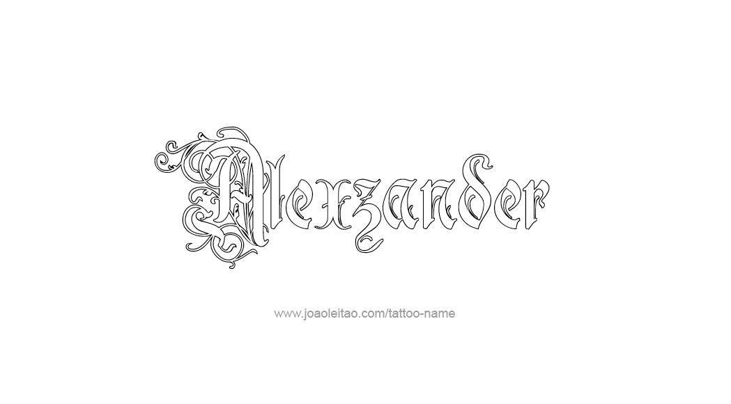 Tattoo Design  Name Alexzander   