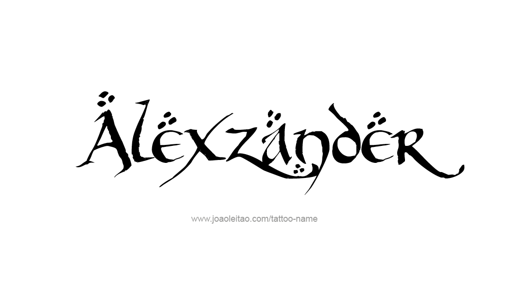 Tattoo Design  Name Alexzander   