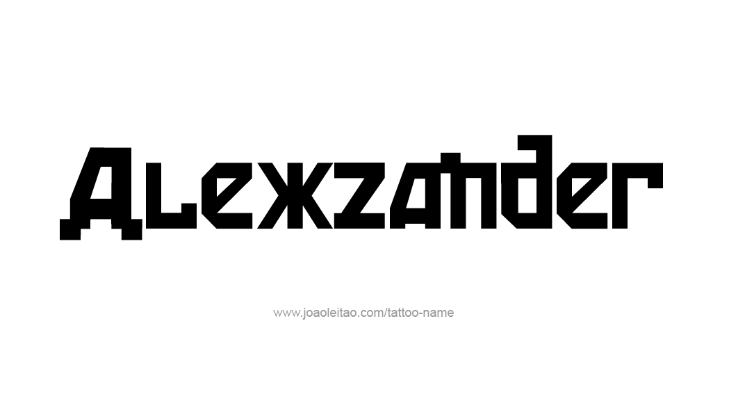 Tattoo Design  Name Alexzander   