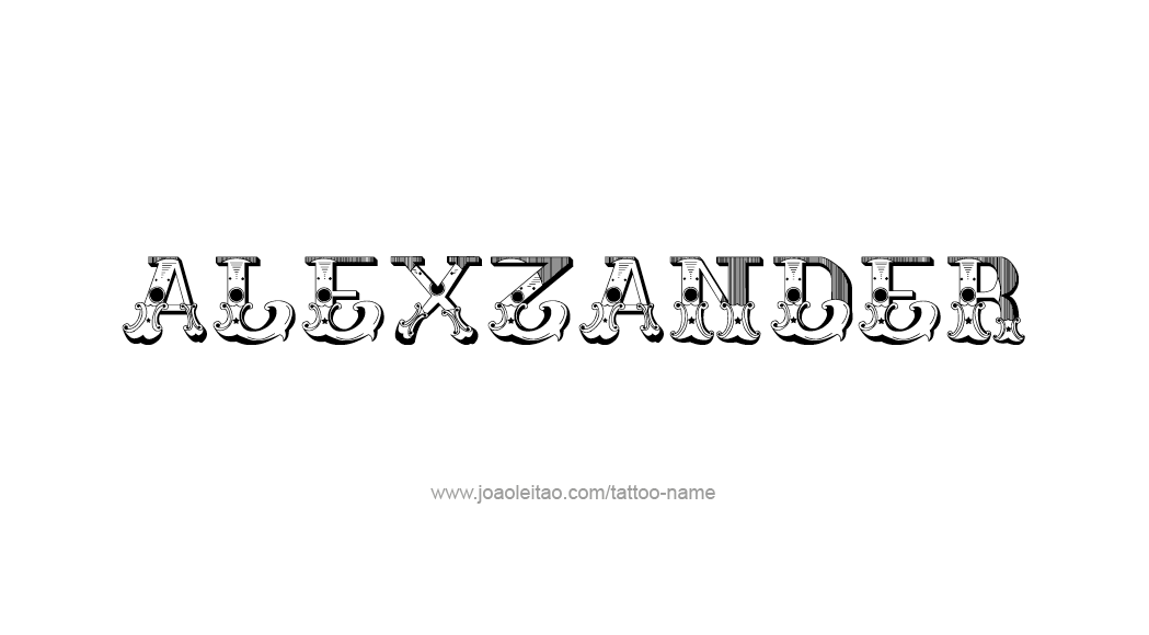 Tattoo Design  Name Alexzander   