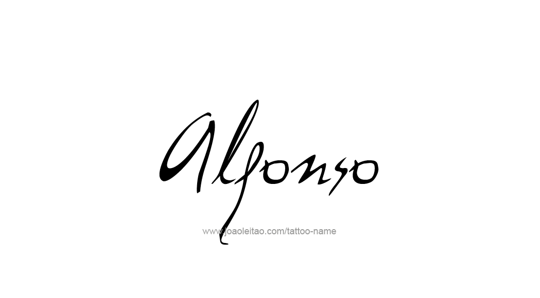 Tattoo Design  Name Alfonso   