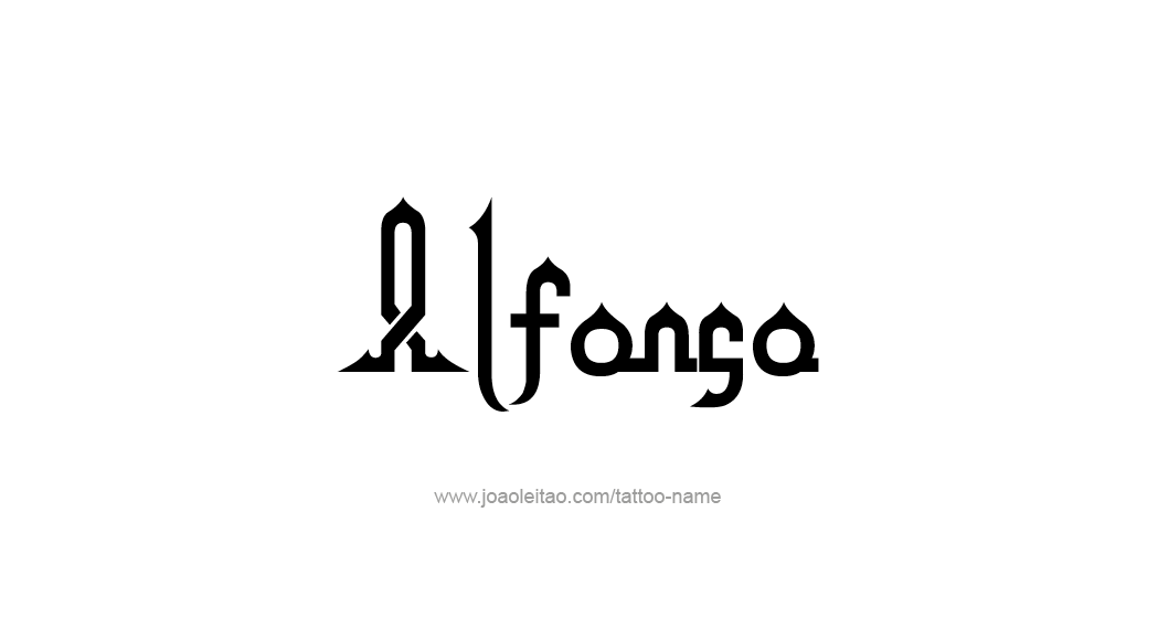 Tattoo Design  Name Alfonso   