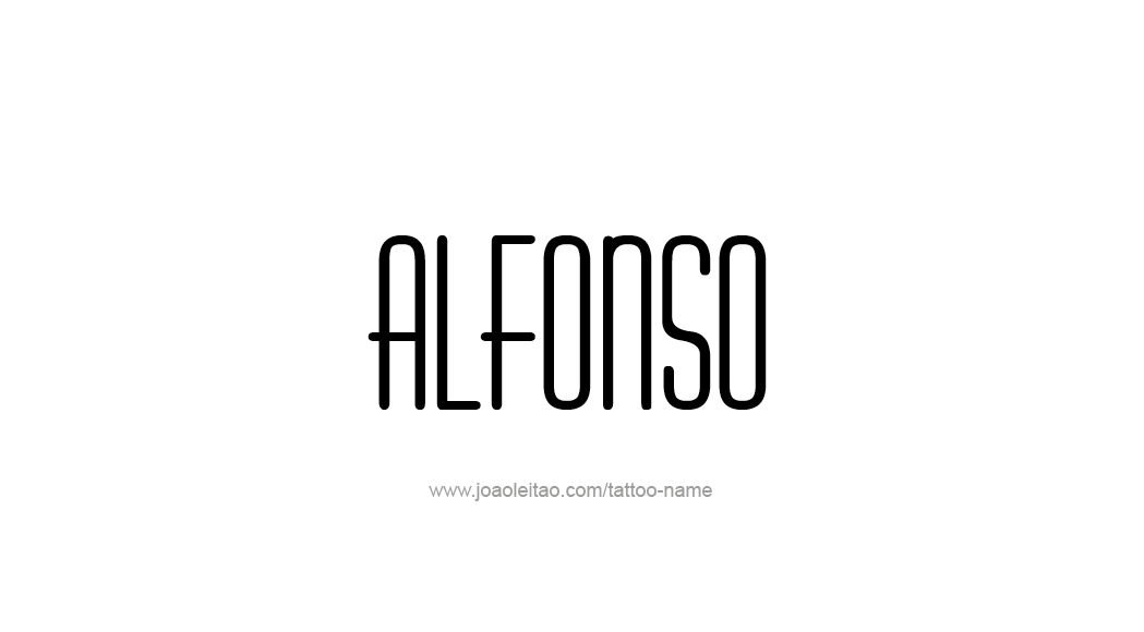 Tattoo Design  Name Alfonso   