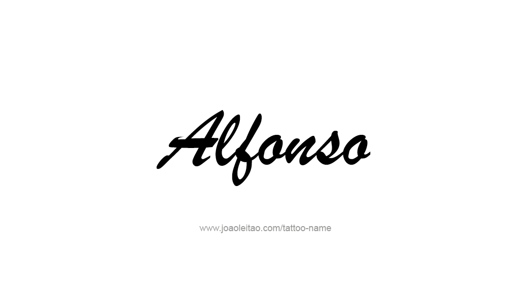 Tattoo Design  Name Alfonso   