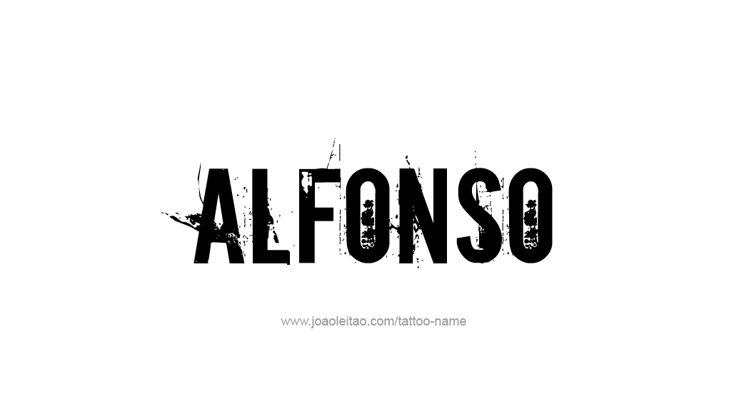 Tattoo Design  Name Alfonso   