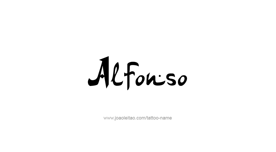 Tattoo Design  Name Alfonso   
