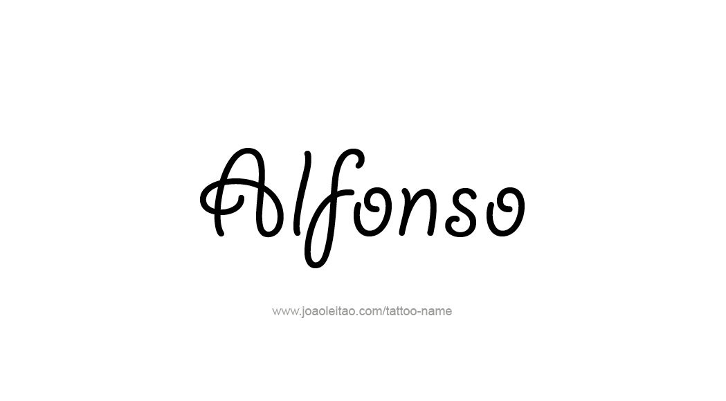 Tattoo Design  Name Alfonso   