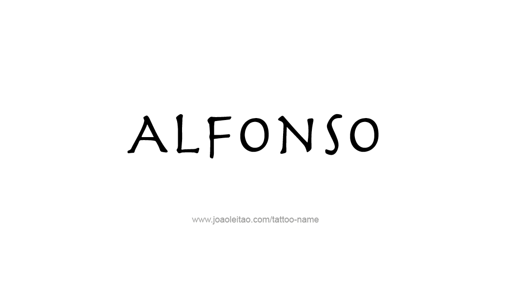 Tattoo Design  Name Alfonso   